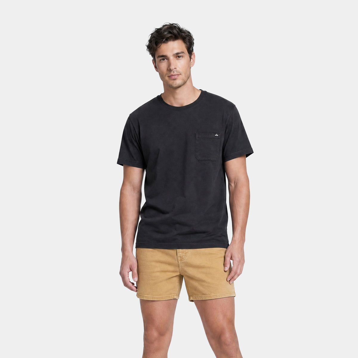 Polera Reef Men Basic Pocket Black v2