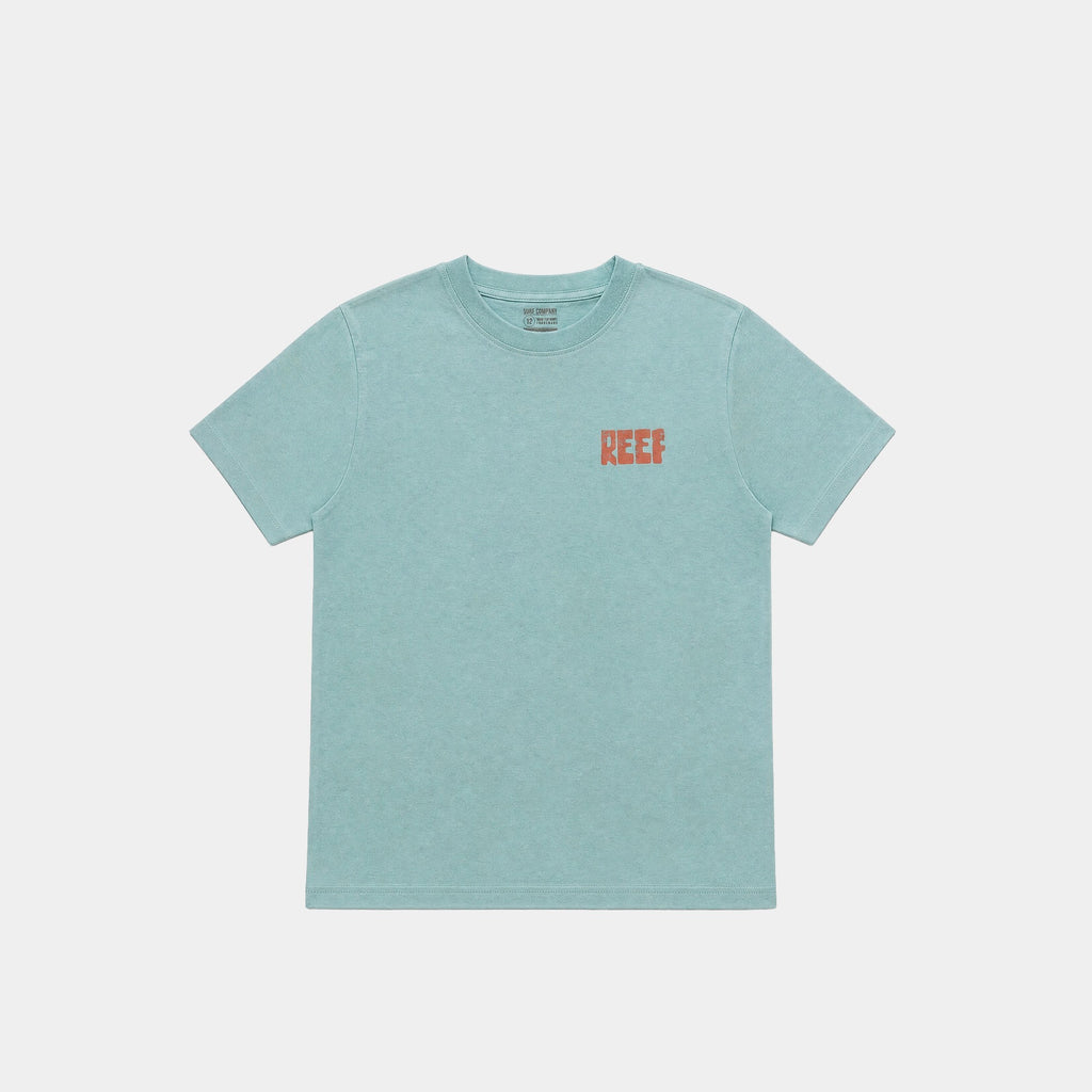 Polera Reef Men Basic Logo Wave Blue