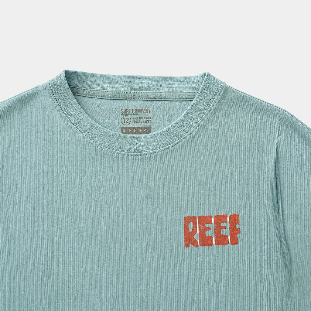 Polera Reef Men Basic Logo Wave Blue
