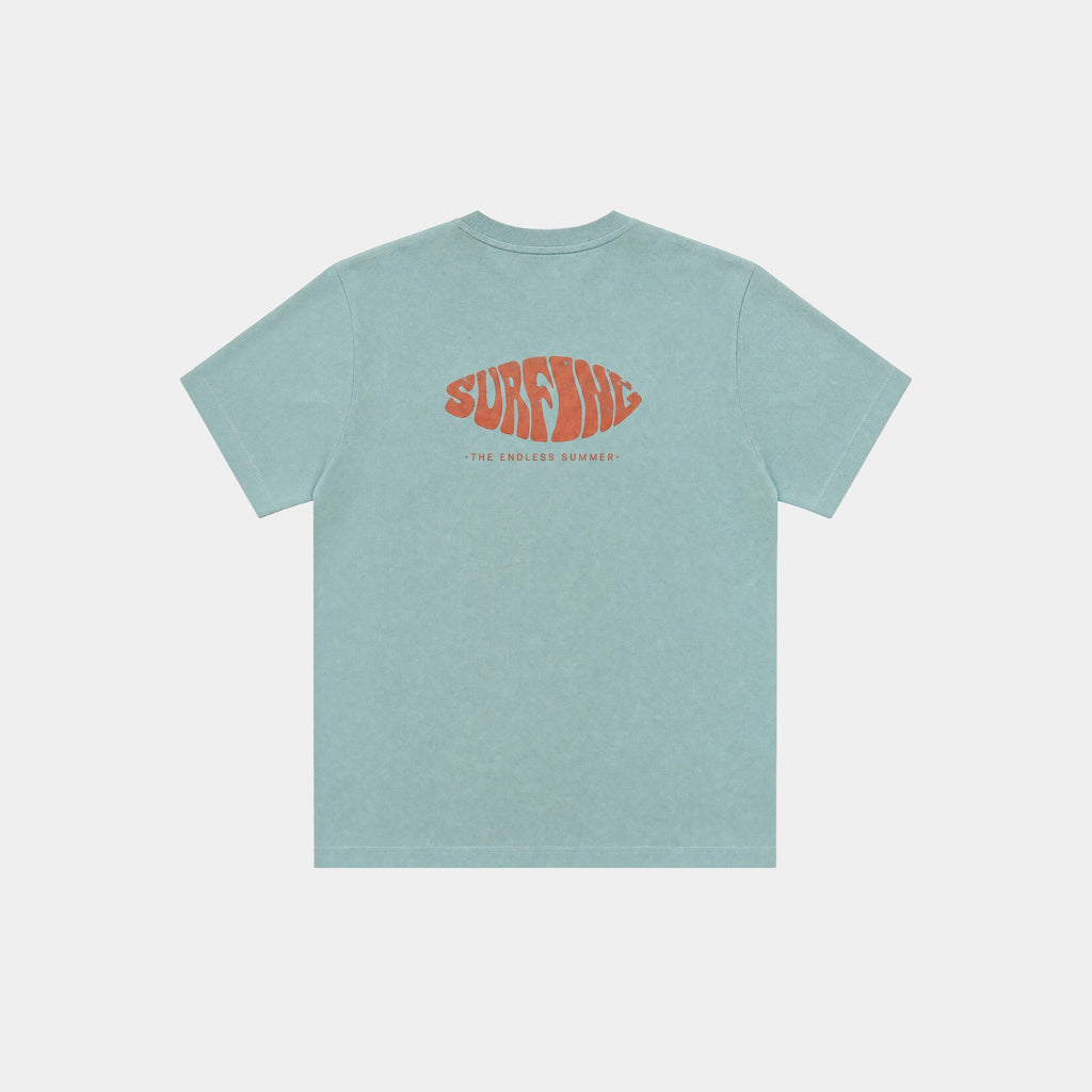 Polera Reef Men Basic Logo Wave Blue