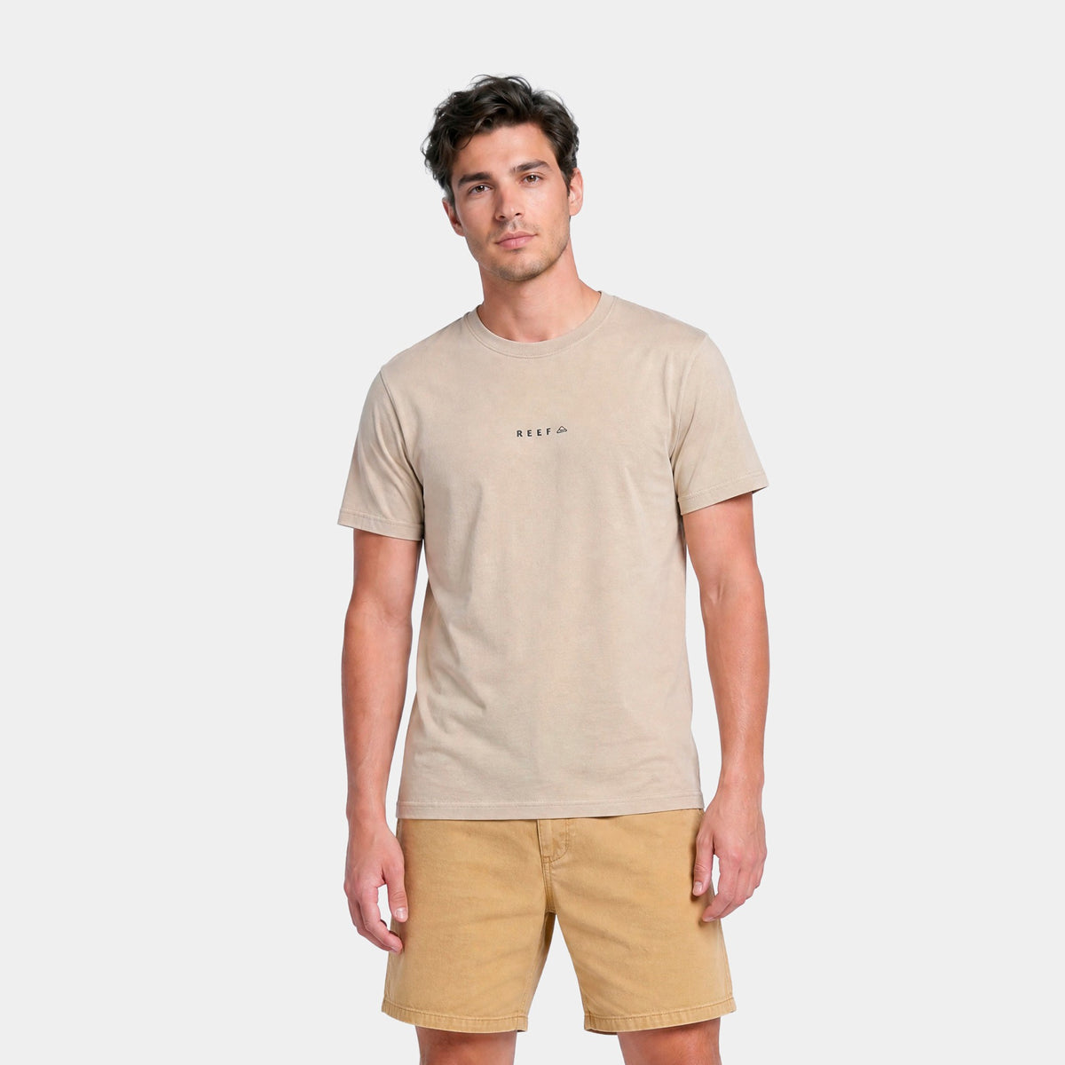 Polera Reef Men Born To Surf Beige