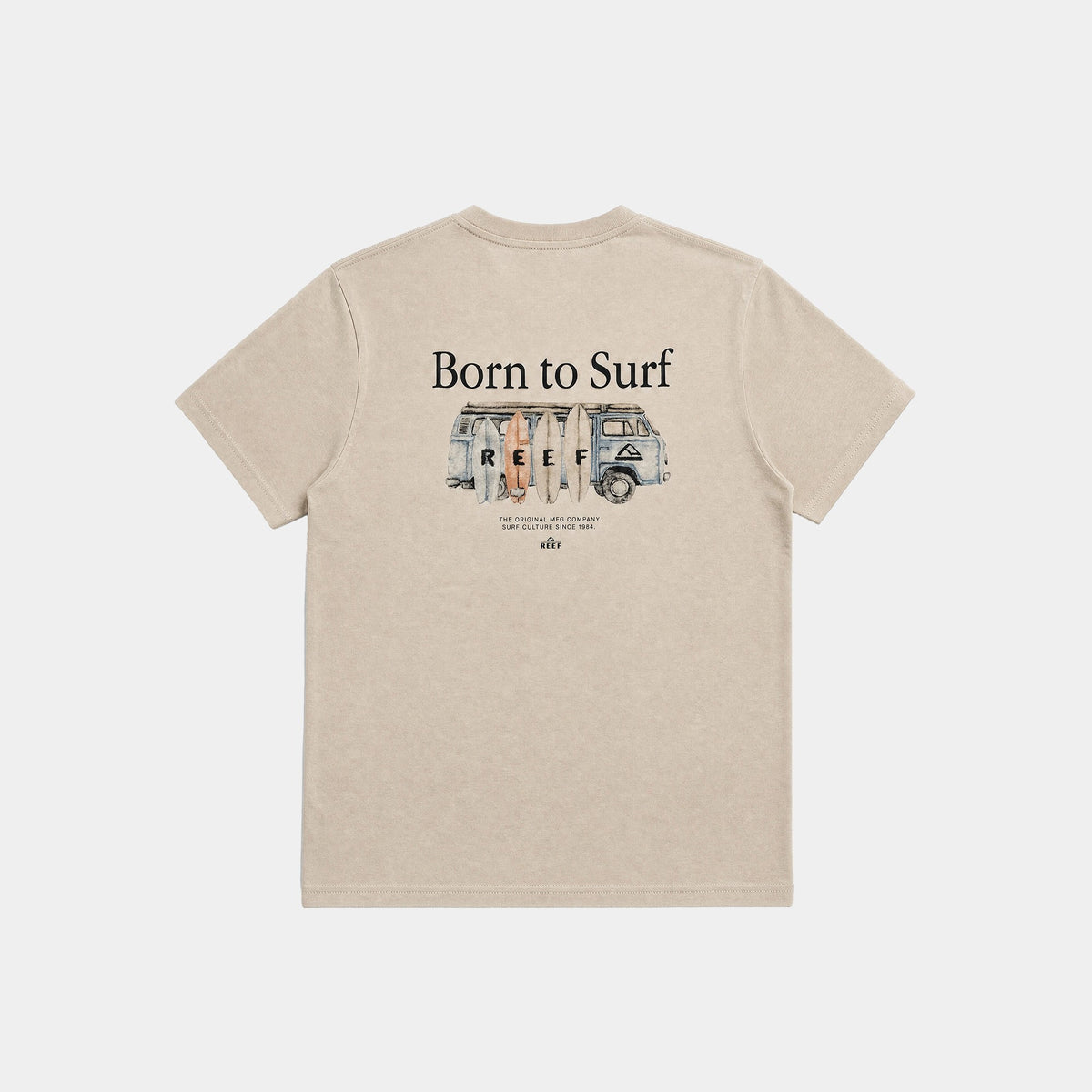 Polera Reef Men Born To Surf Beige