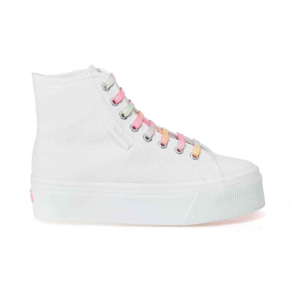 Zapatilla 2708 Hi Top Shaded Lace White Candy Multicolor