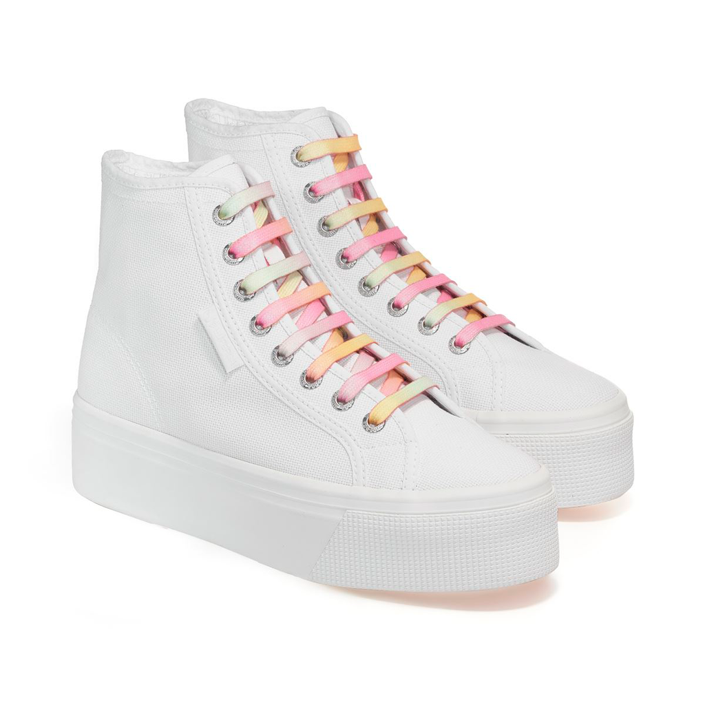 Zapatilla 2708 Hi Top Shaded Lace White Candy Multicolor