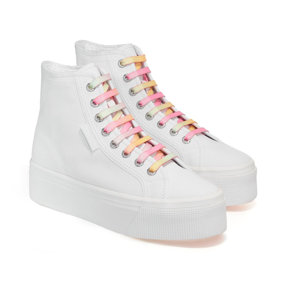 Zapatilla 2708 Hi Top Shaded Lace White Candy Multicolor