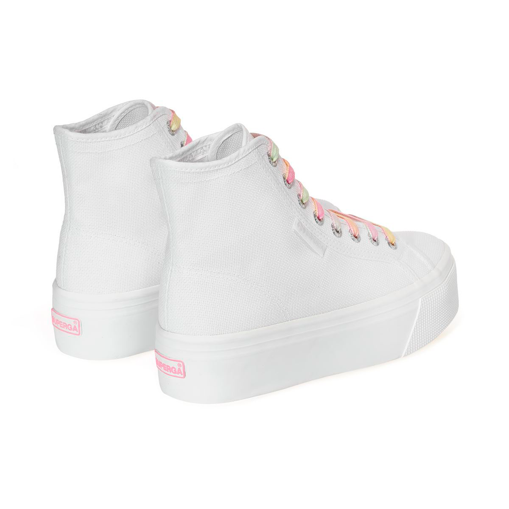 Zapatilla 2708 Hi Top Shaded Lace White Candy Multicolor