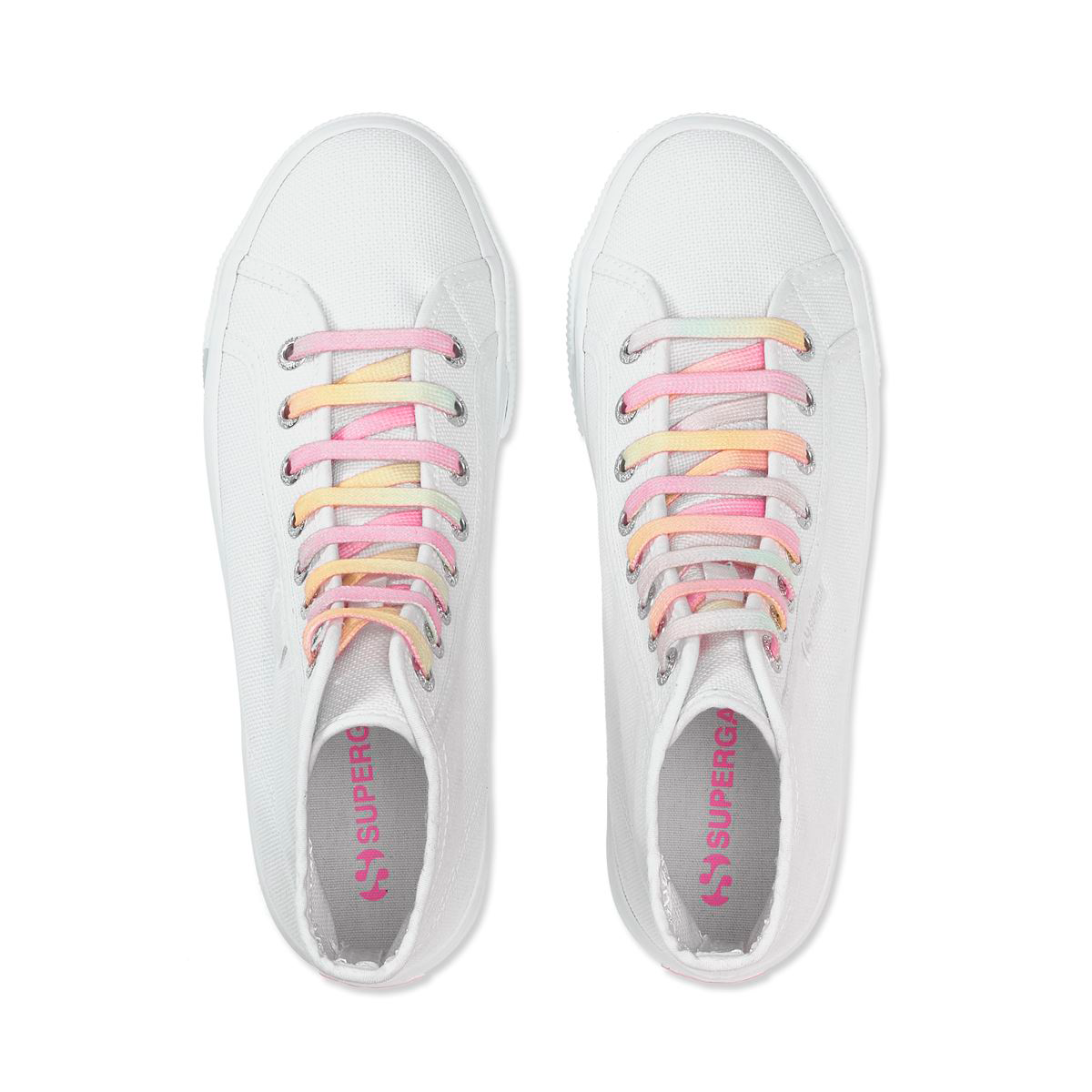 Zapatilla 2708 Hi Top Shaded Lace White Candy Multicolor