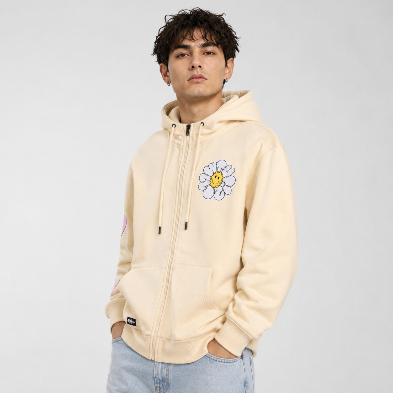 Poleron Men P&amp;L Beige Full Zipper