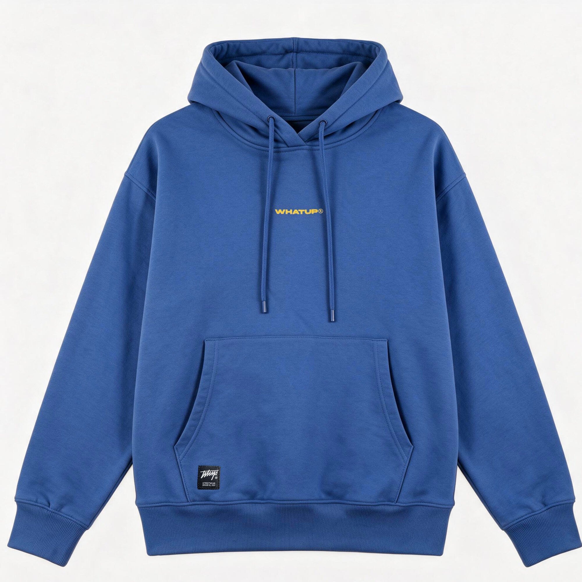 Polerón WhatUp Hoodie Blue Logo