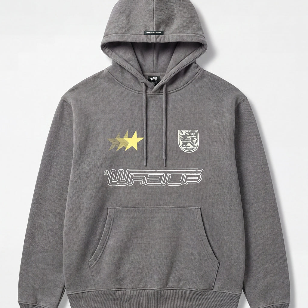 Polerón WhatUp Hoodie Grey Yellow