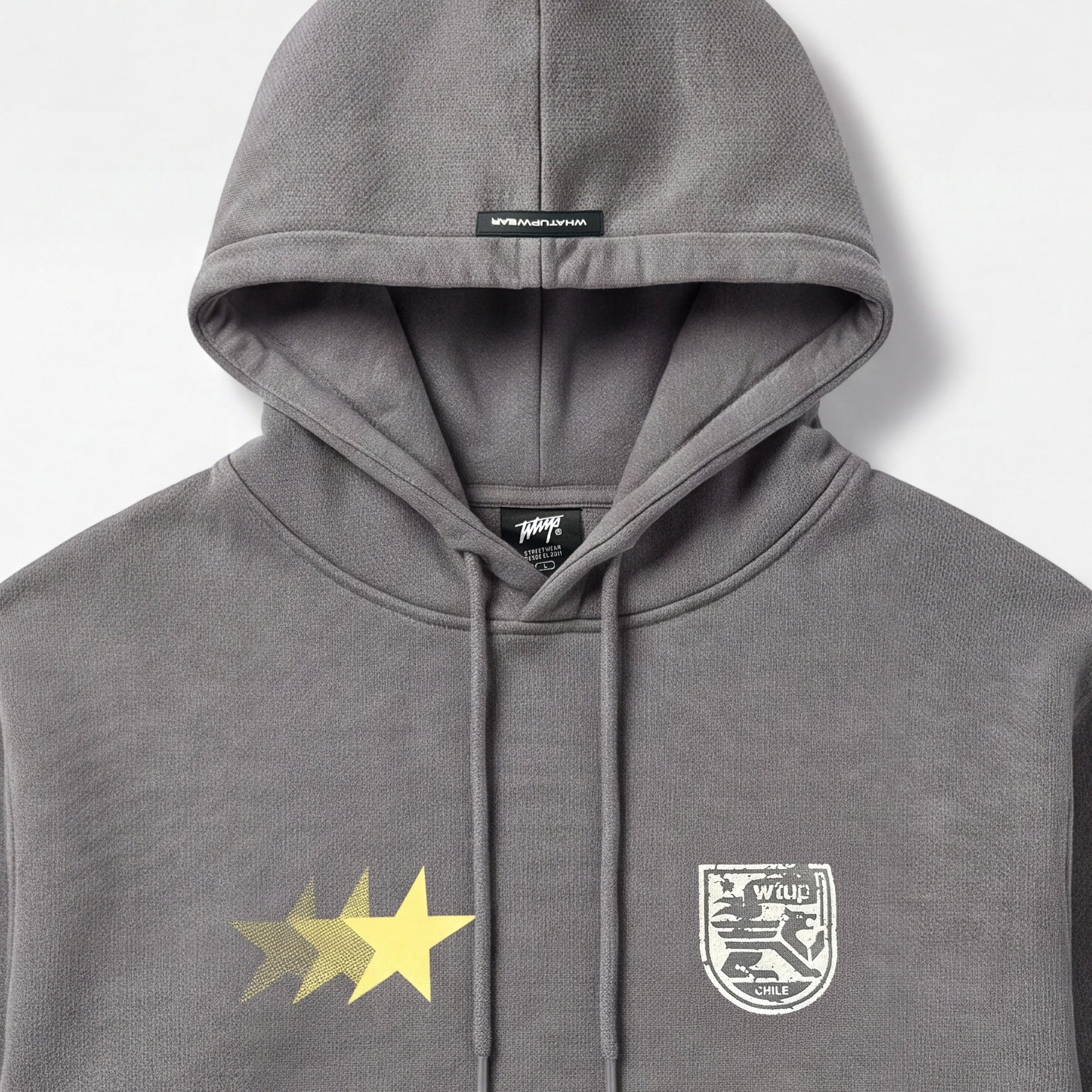 Polerón WhatUp Hoodie Grey Yellow