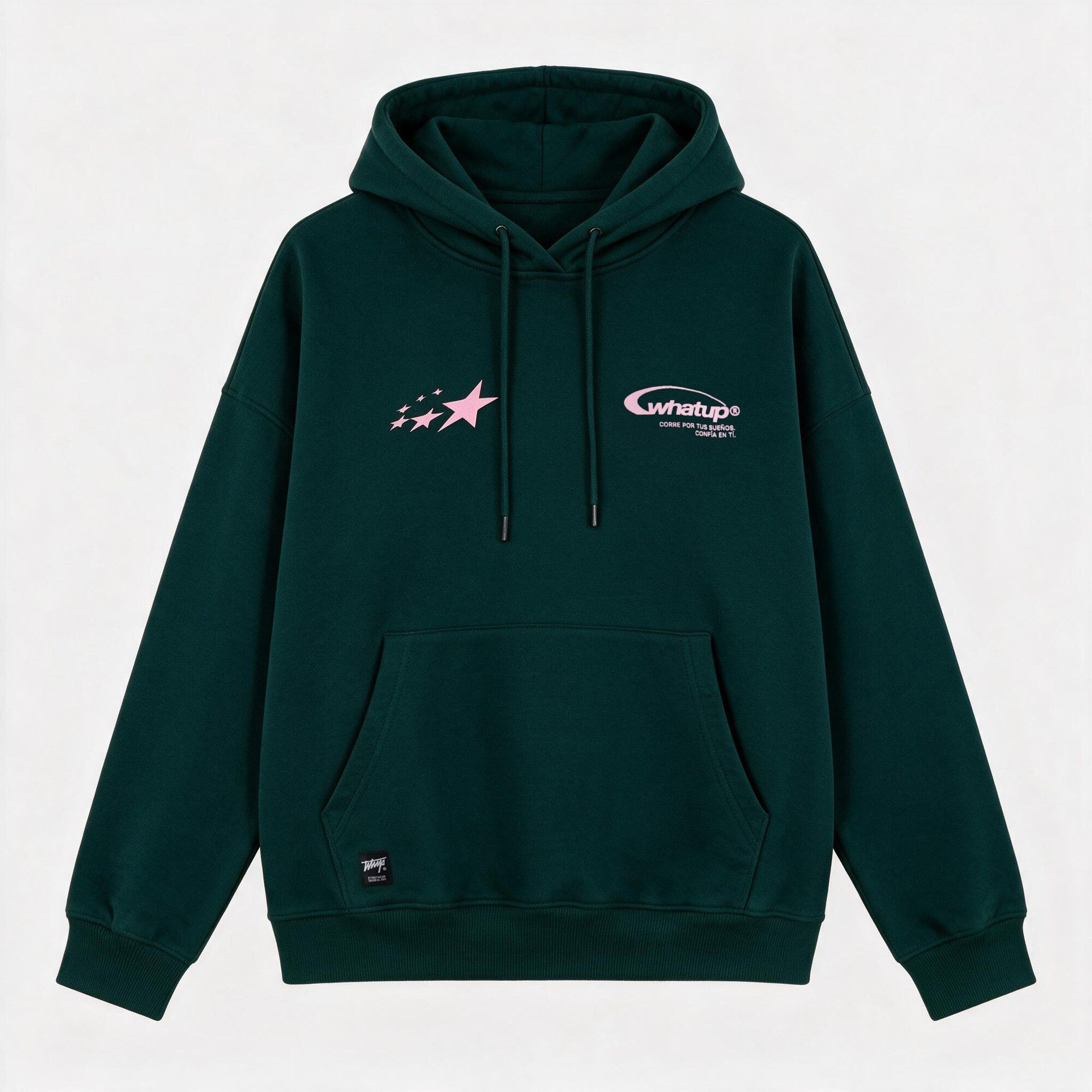 Polerón WhatUp Hoodie True Society Green Pink