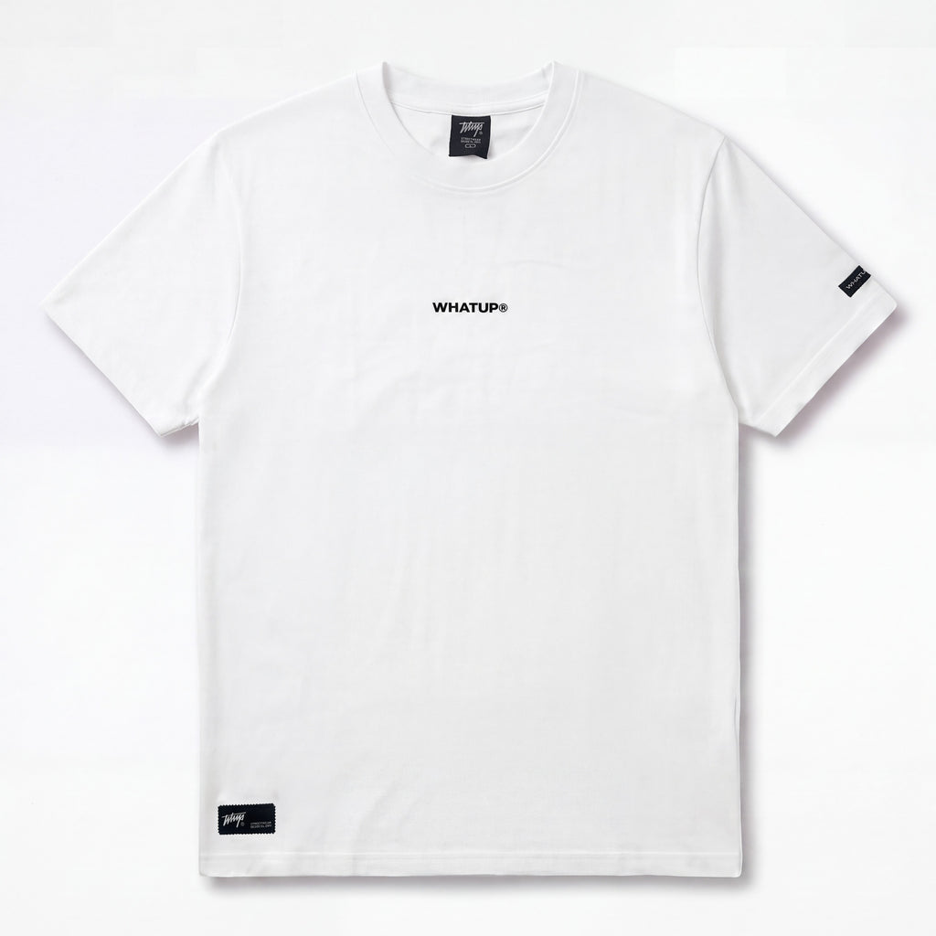 Polera WhatUp Men Classic Logo White Black