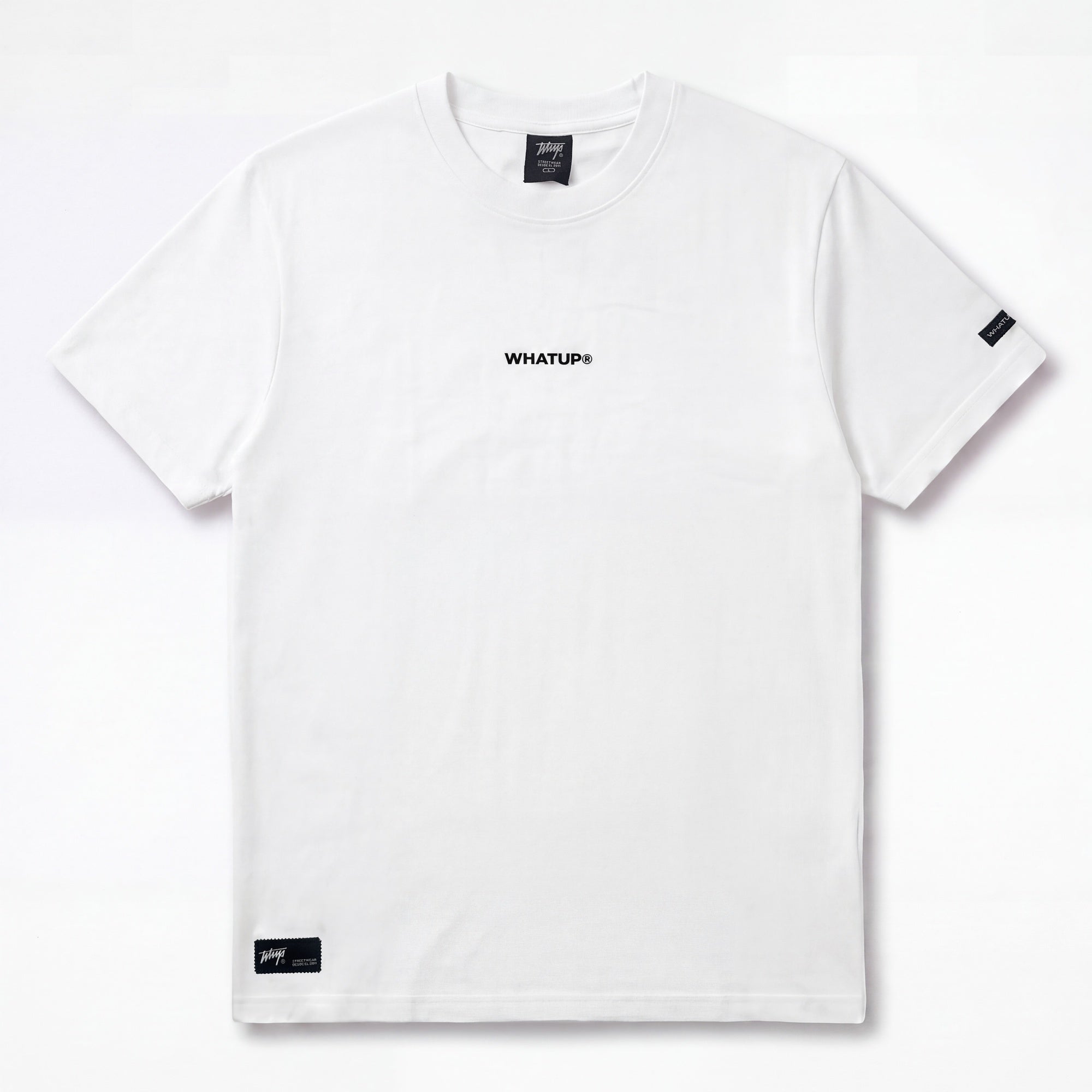 Polera WhatUp Men Classic Logo White Black