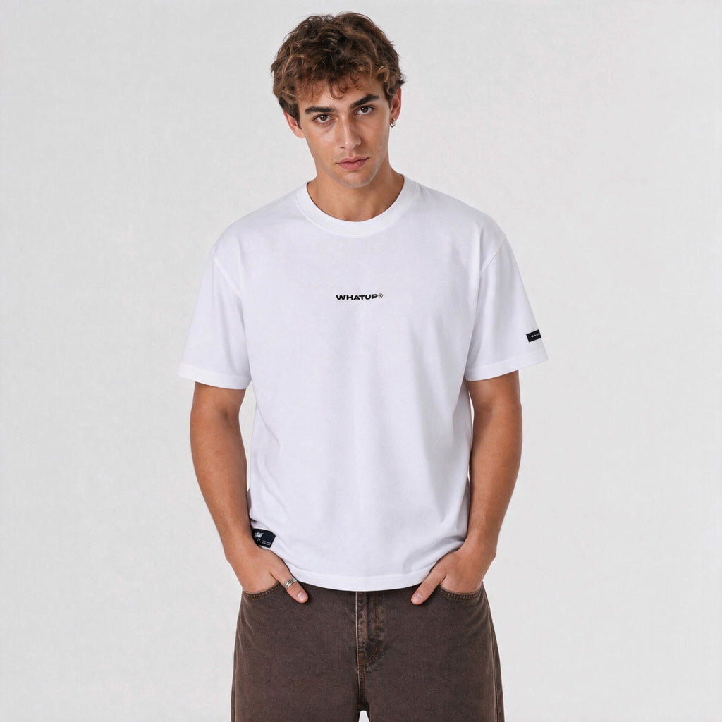 Polera WhatUp Classic Logo Regular Blanco