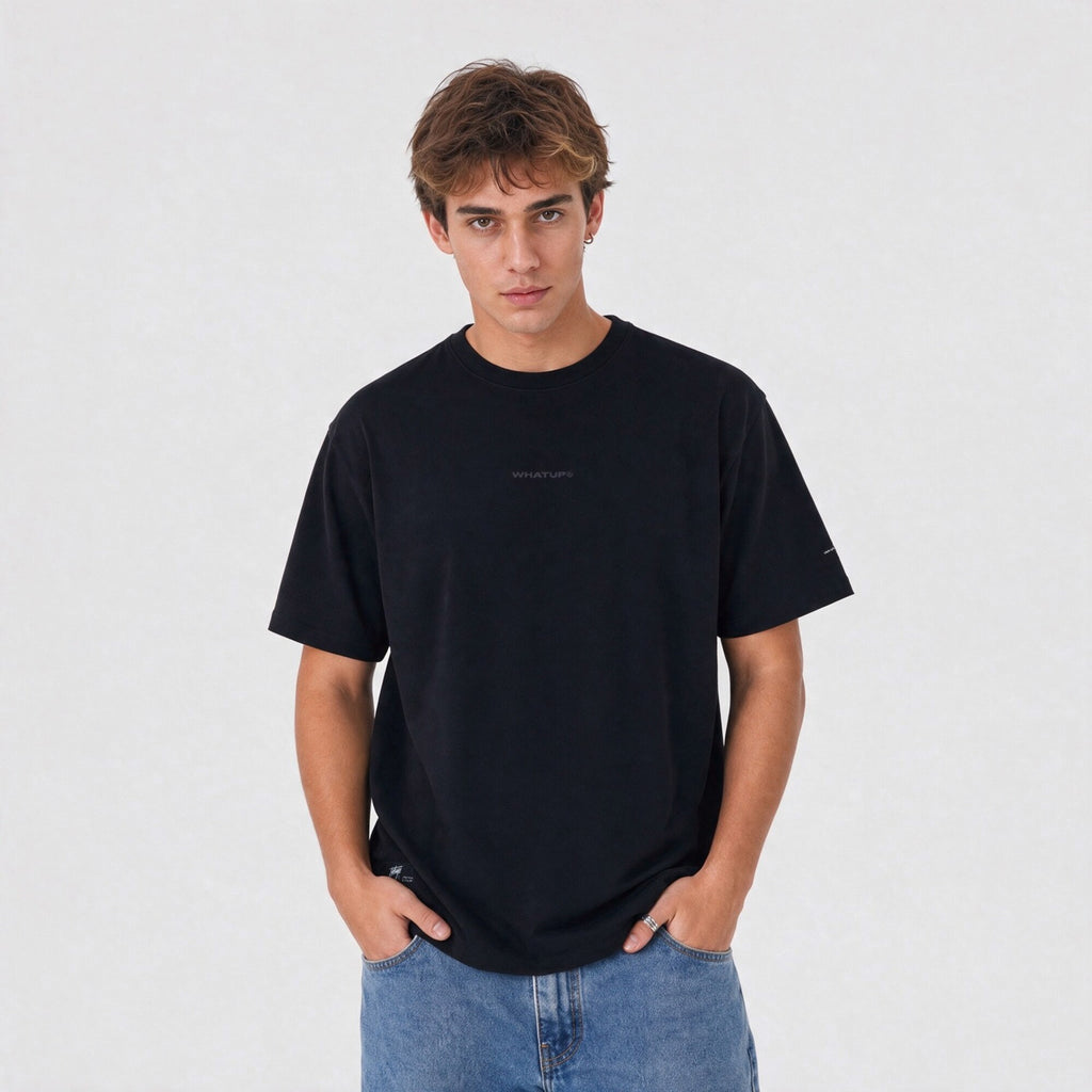 Polera WhatUp Classic Logo Regular Negro