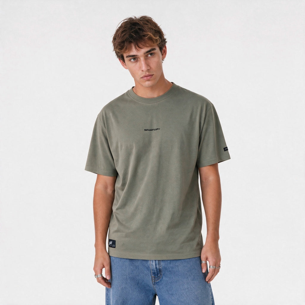 Polera WhatUp Classic Logo Regular Verde Oliva