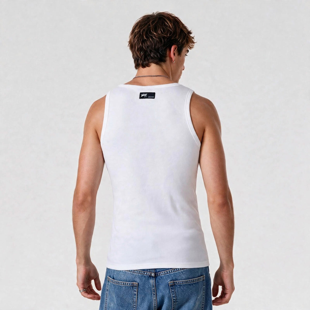 Polera WhatUp Tank Ajustada Blanco