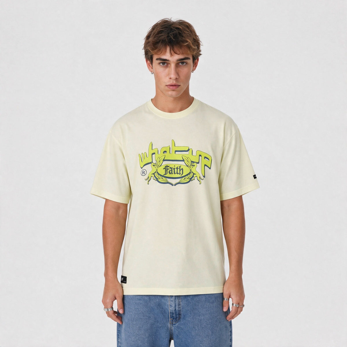 Polera WhatUp Oversize Box Faith Beige