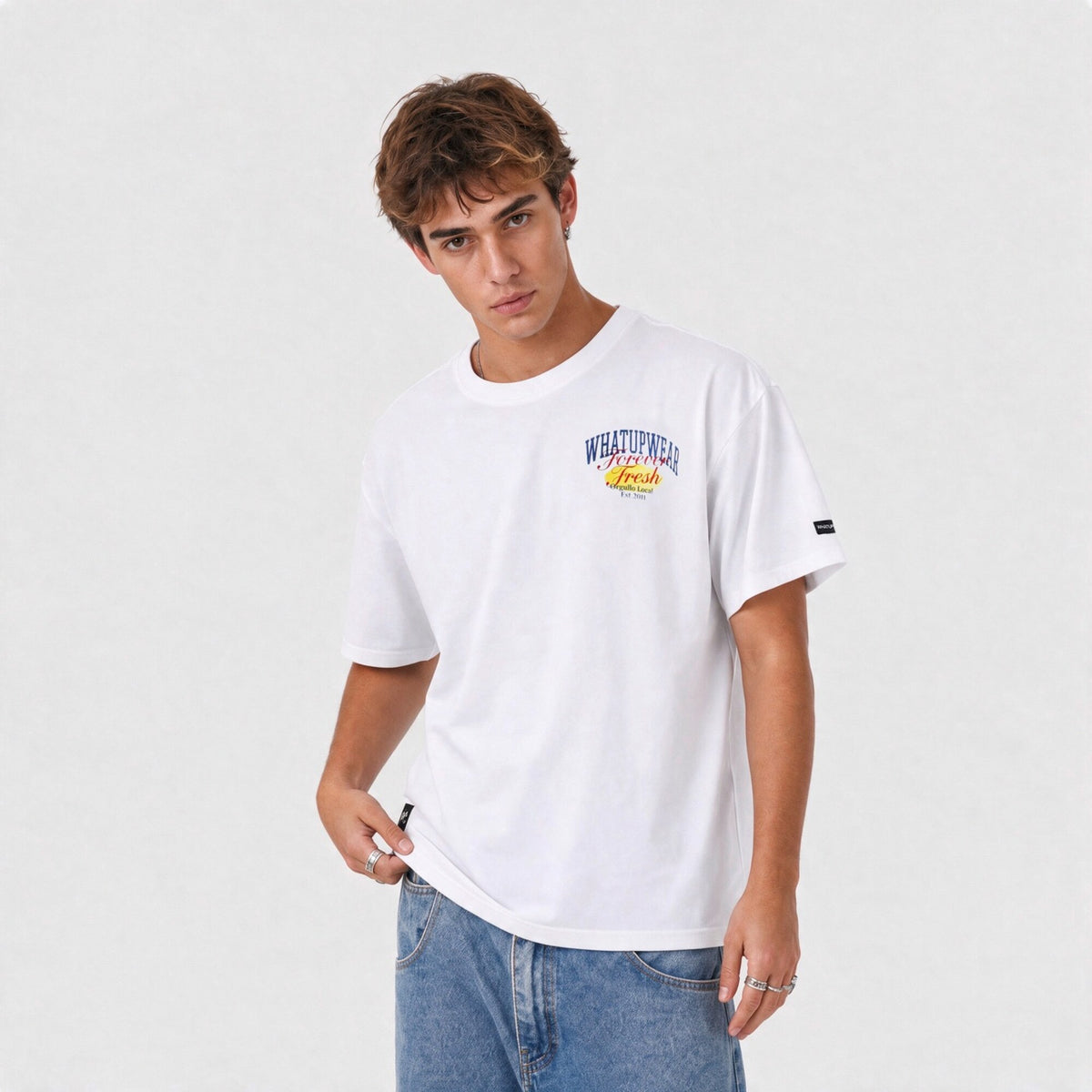 Polera WhatUp Oversize Box Forever Fresh Blanco