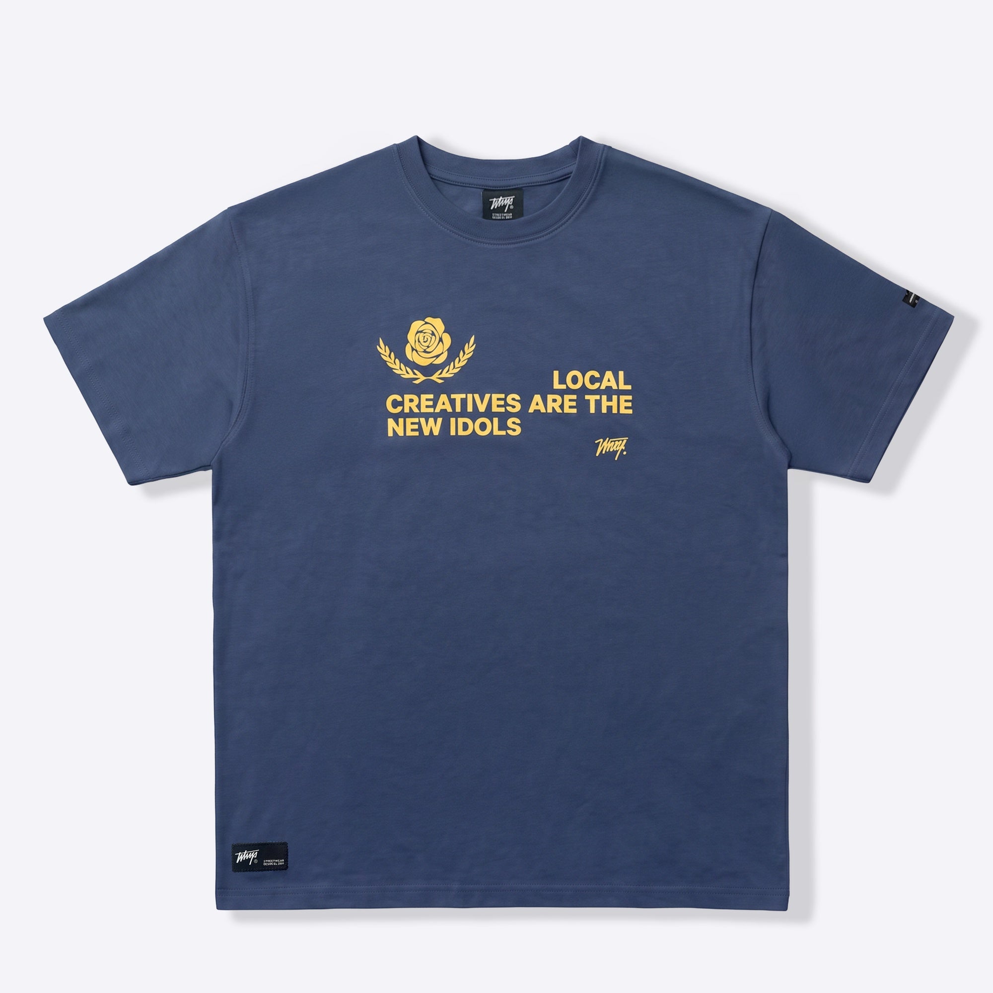 Polera WhatUp Men Boxy Local Creatives Blue