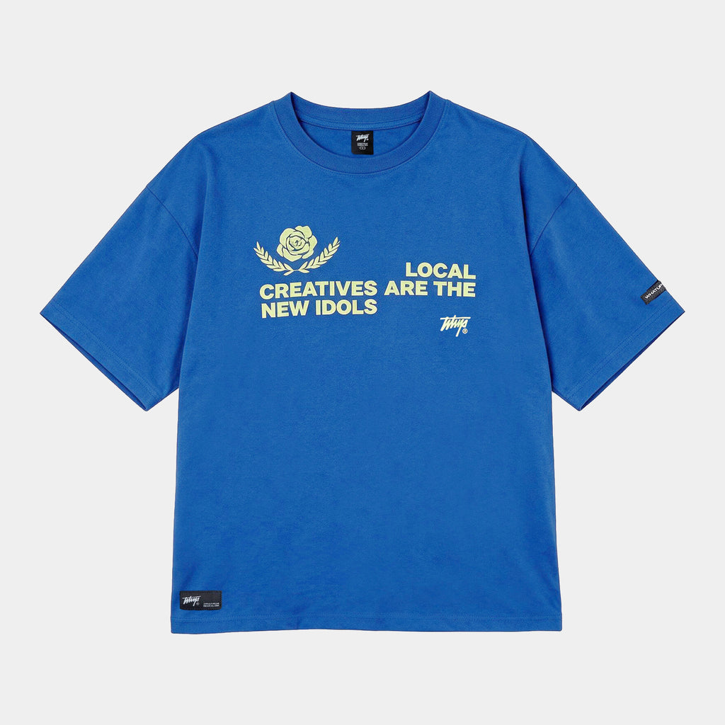 Polera WhatUp Local Creatives Oversize Box Azul