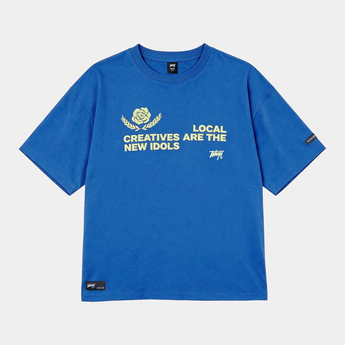 Polera WhatUp Local Creatives Oversize Box Azul