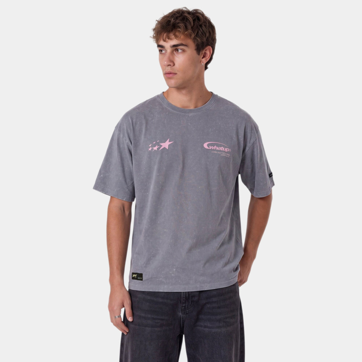 Polera WhatUp Oversize Box True Society Gris