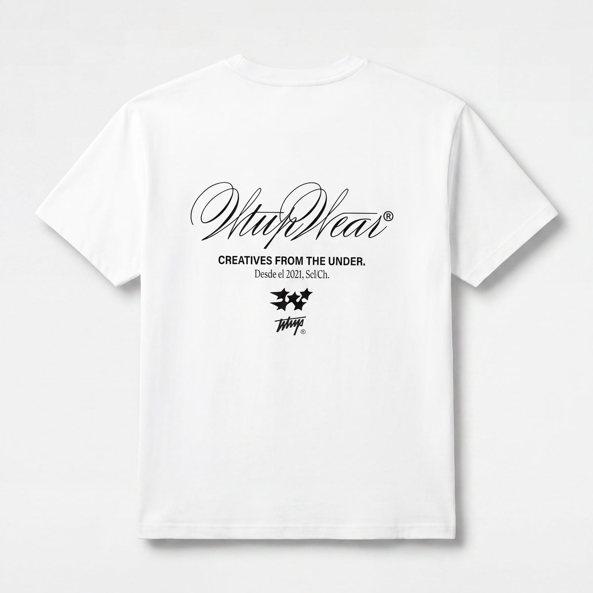 Polera WhatUp Oversize Box Creatives From The Under Blanco