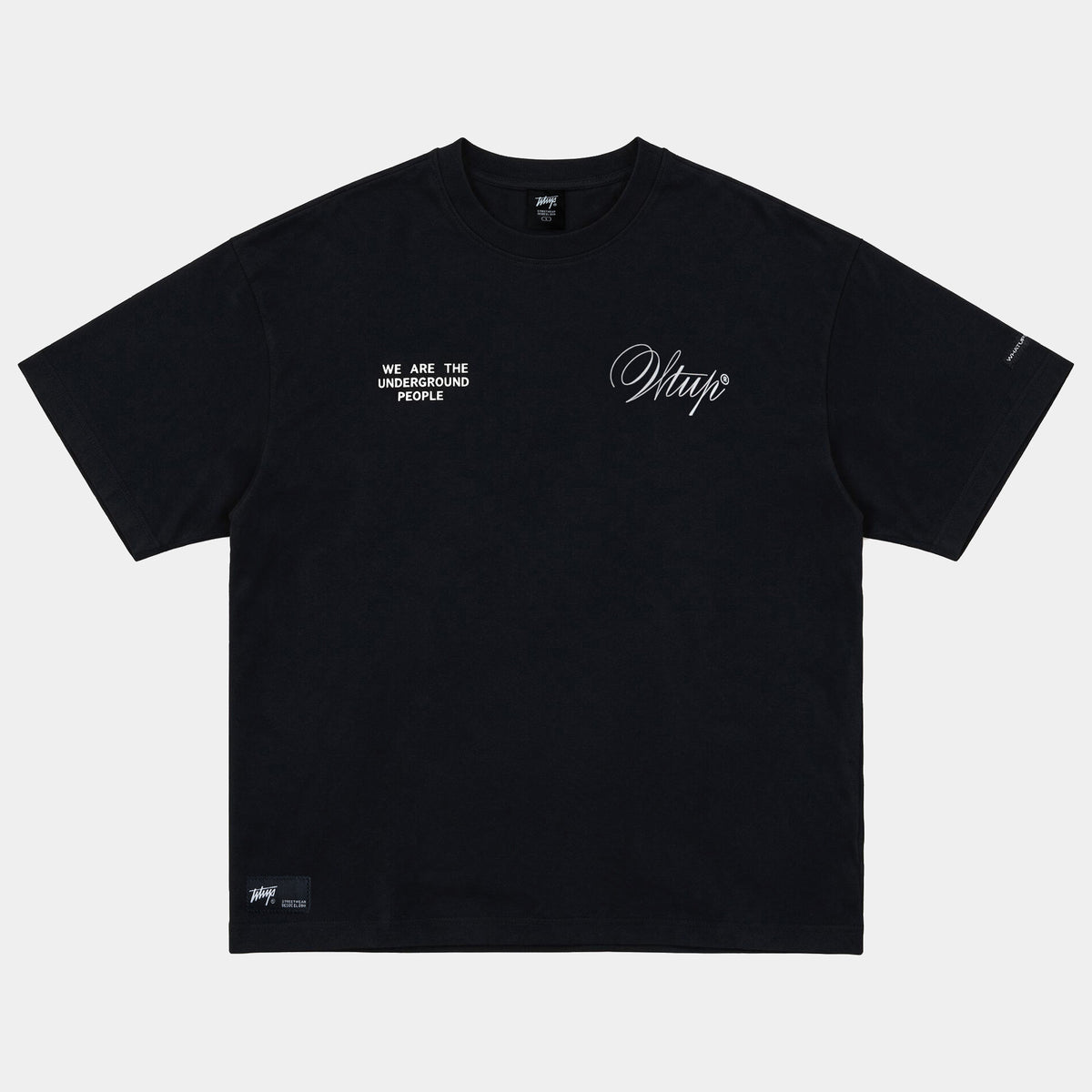 Polera WhatUp Oversize Box Creatives From The Under Negro