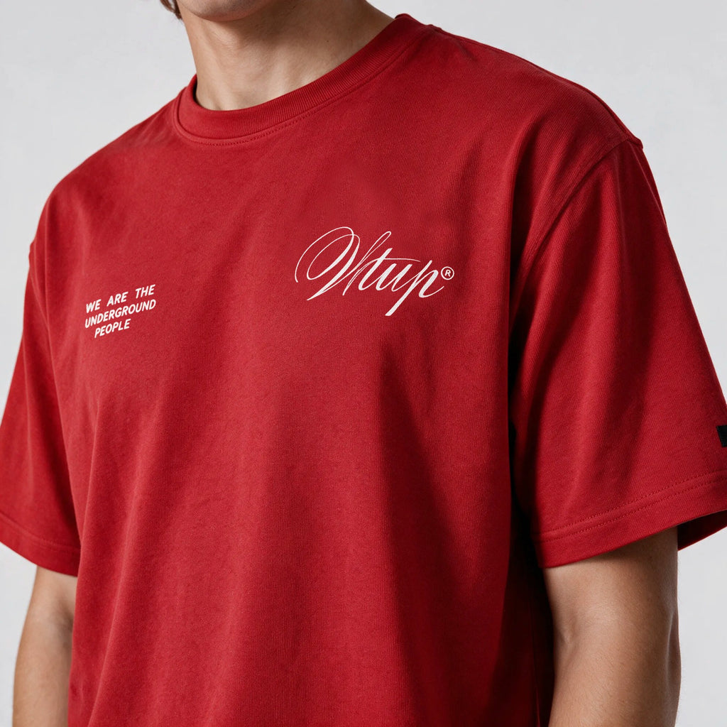Polera WhatUp Oversize Box Creatives From The Under Rojo