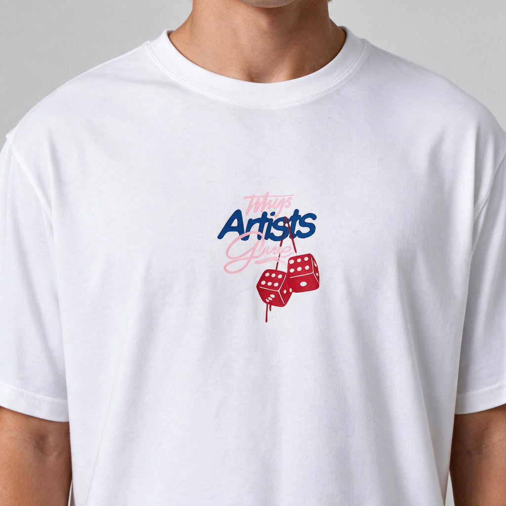 Polera WhatUp Oversize Box Artists Gang Blanco