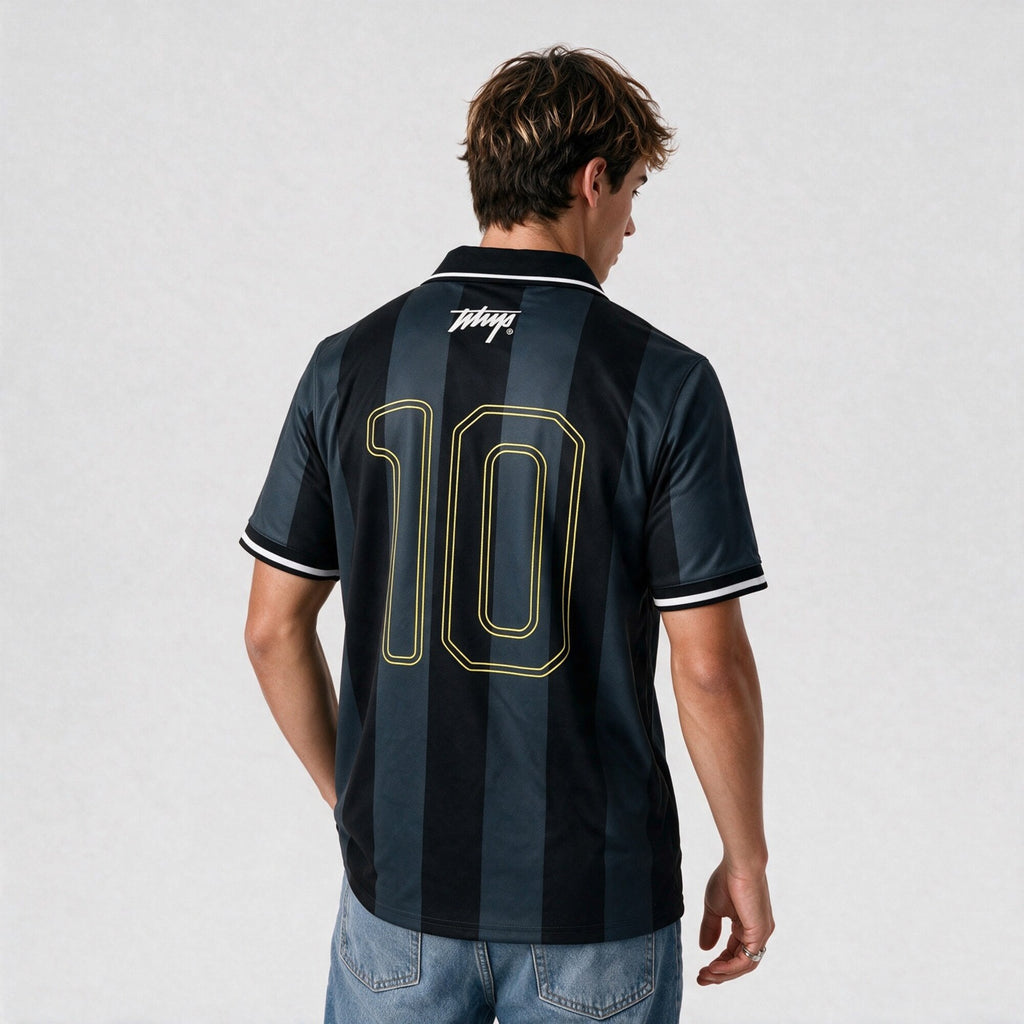 Polera WhatUp Blockcore 10 Regular Negro y Gris
