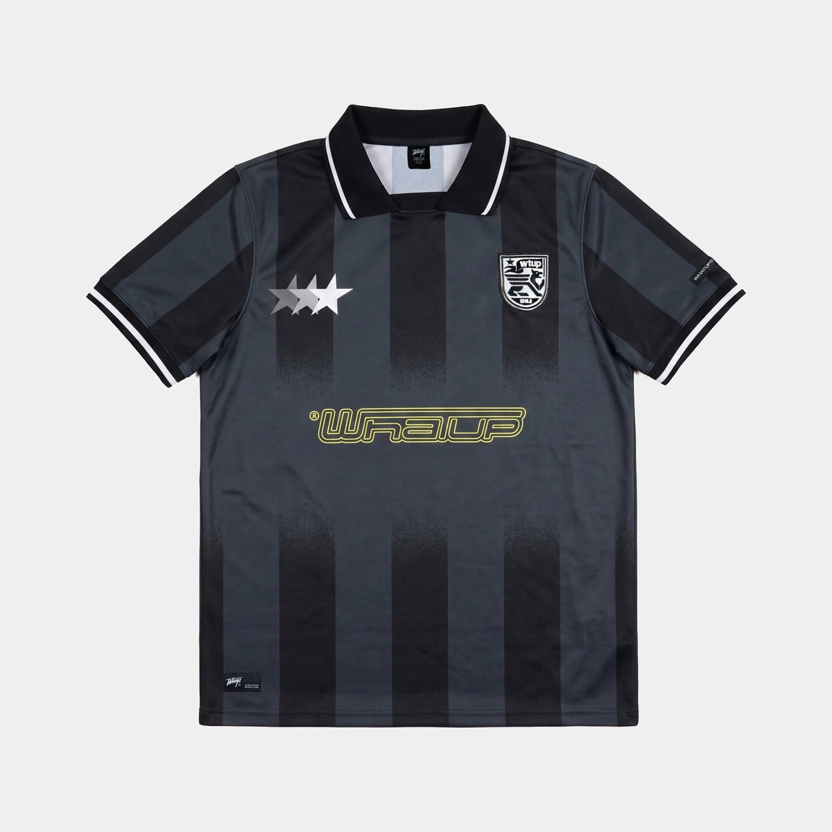 Polera WhatUp Blockcore 10 Regular Negro y Gris