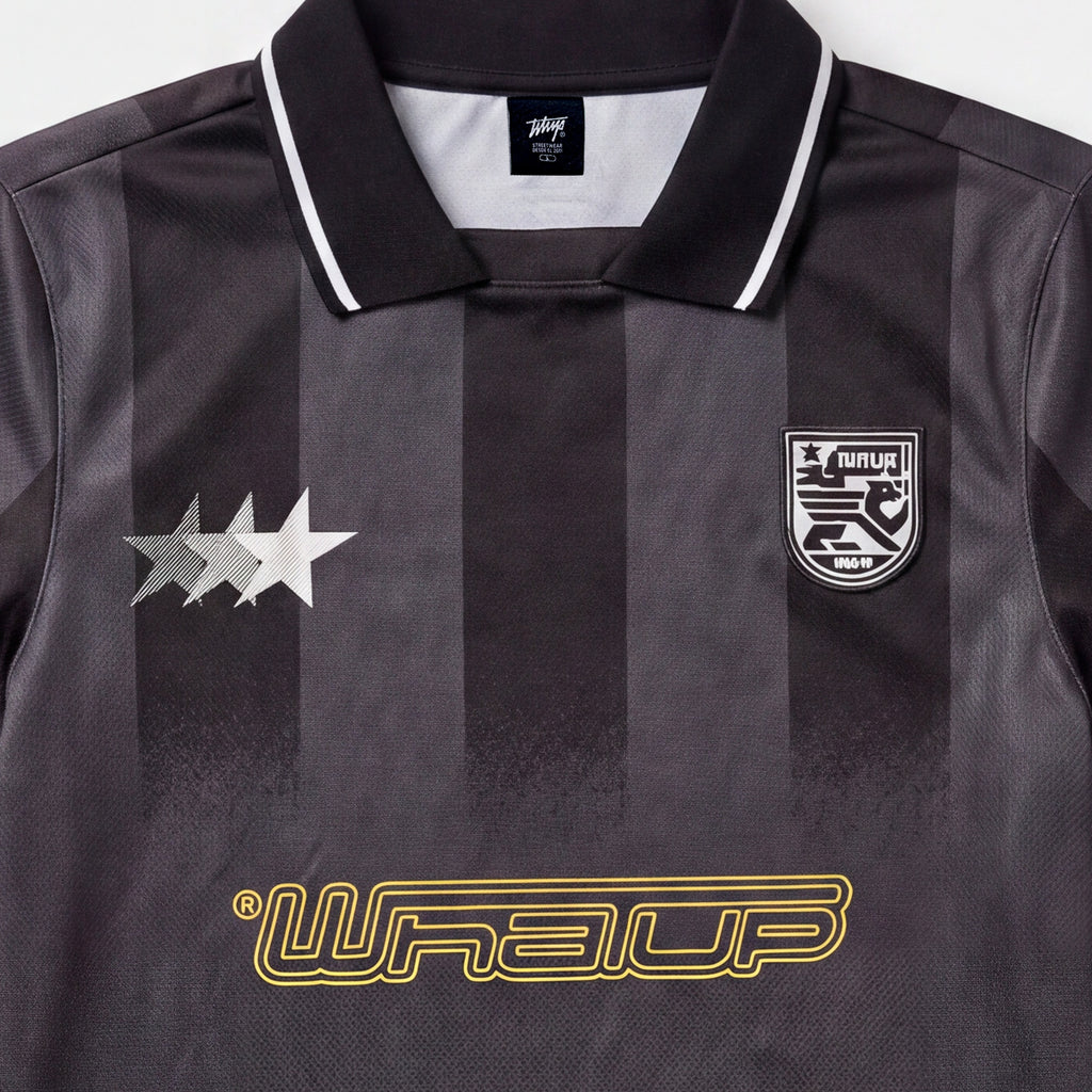 Polera WhatUp Men Block Core 10  Black Grey