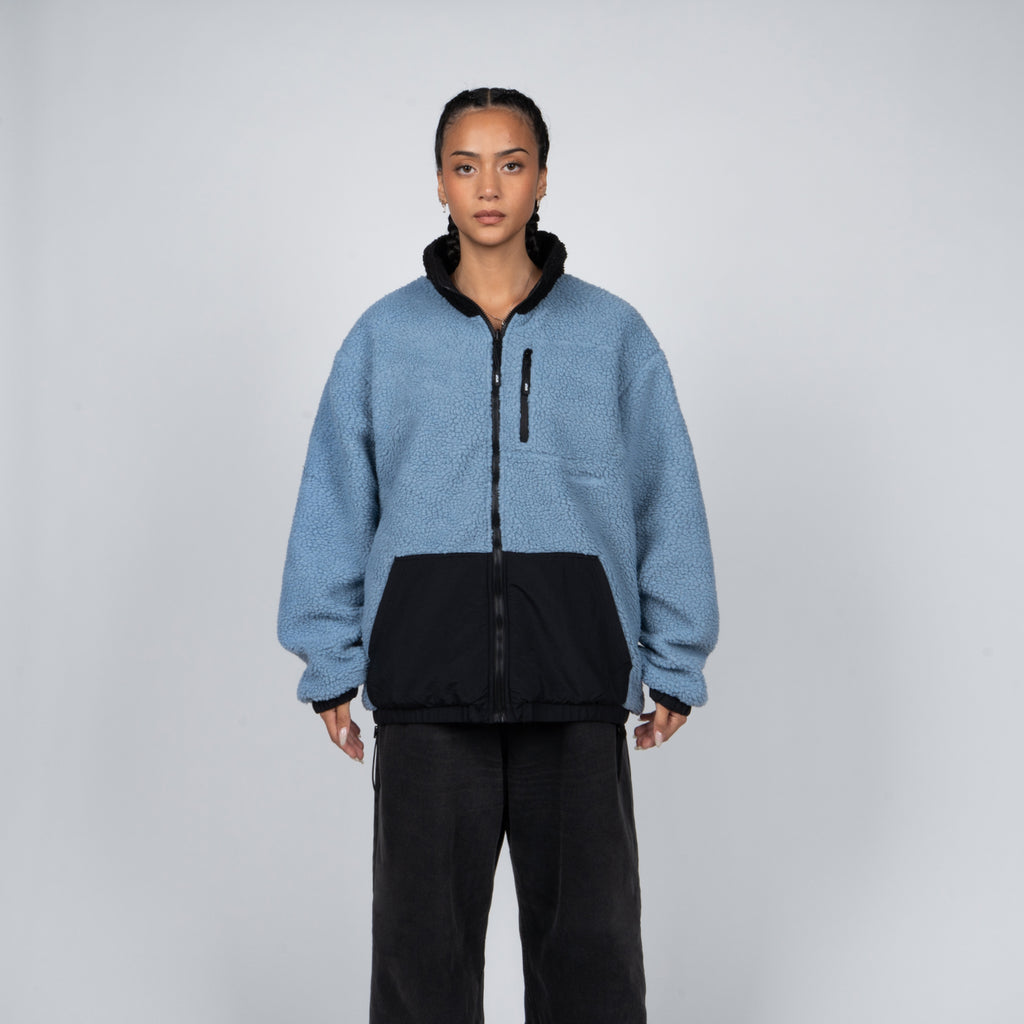 Sherpa Whatup Reversible Full Zipper Black Blue