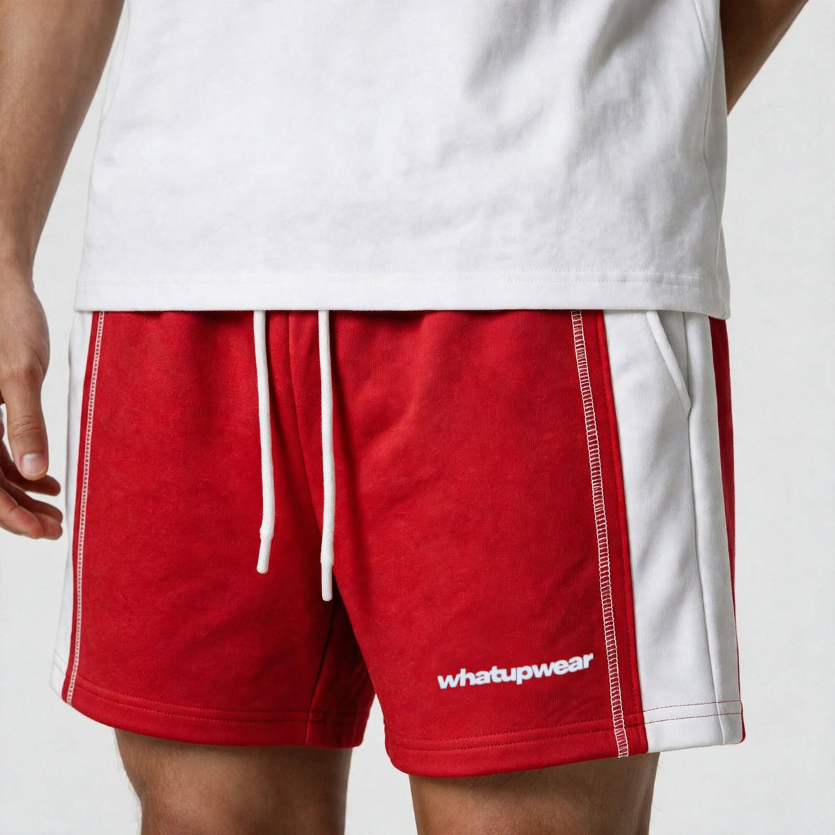 Short WhatUp Fleece Rojo y Blanco