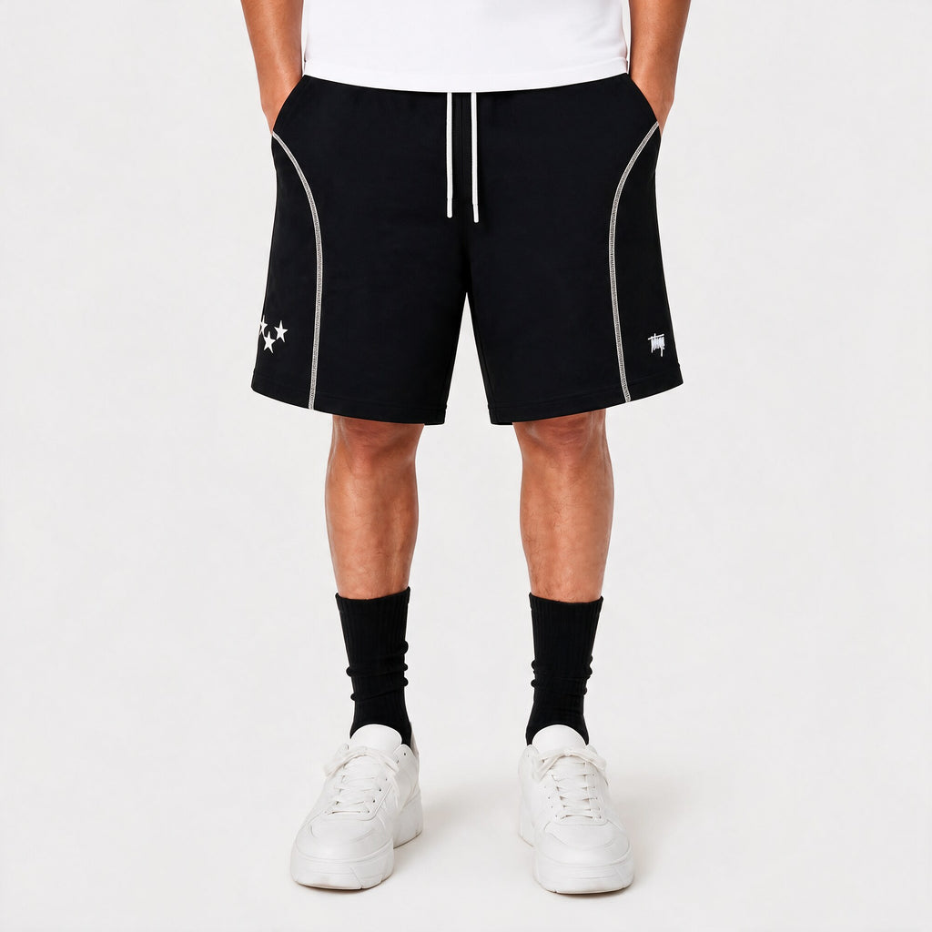 Short WhatUp Mesh Negro y Blanco