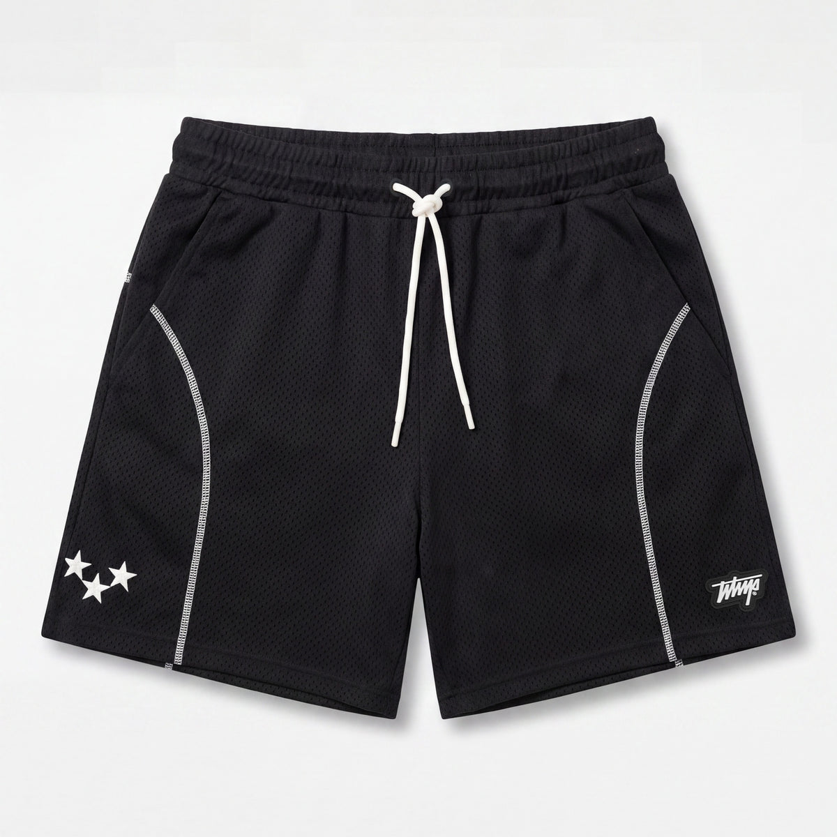 Short WhatUp Mesh Negro y Blanco