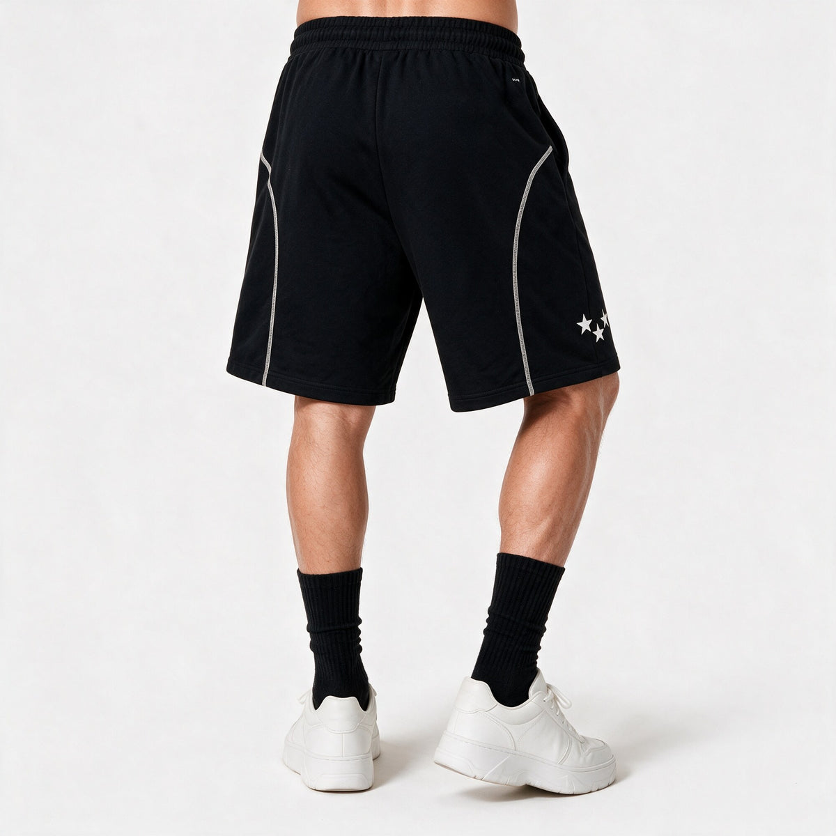 Short WhatUp Mesh Negro y Blanco