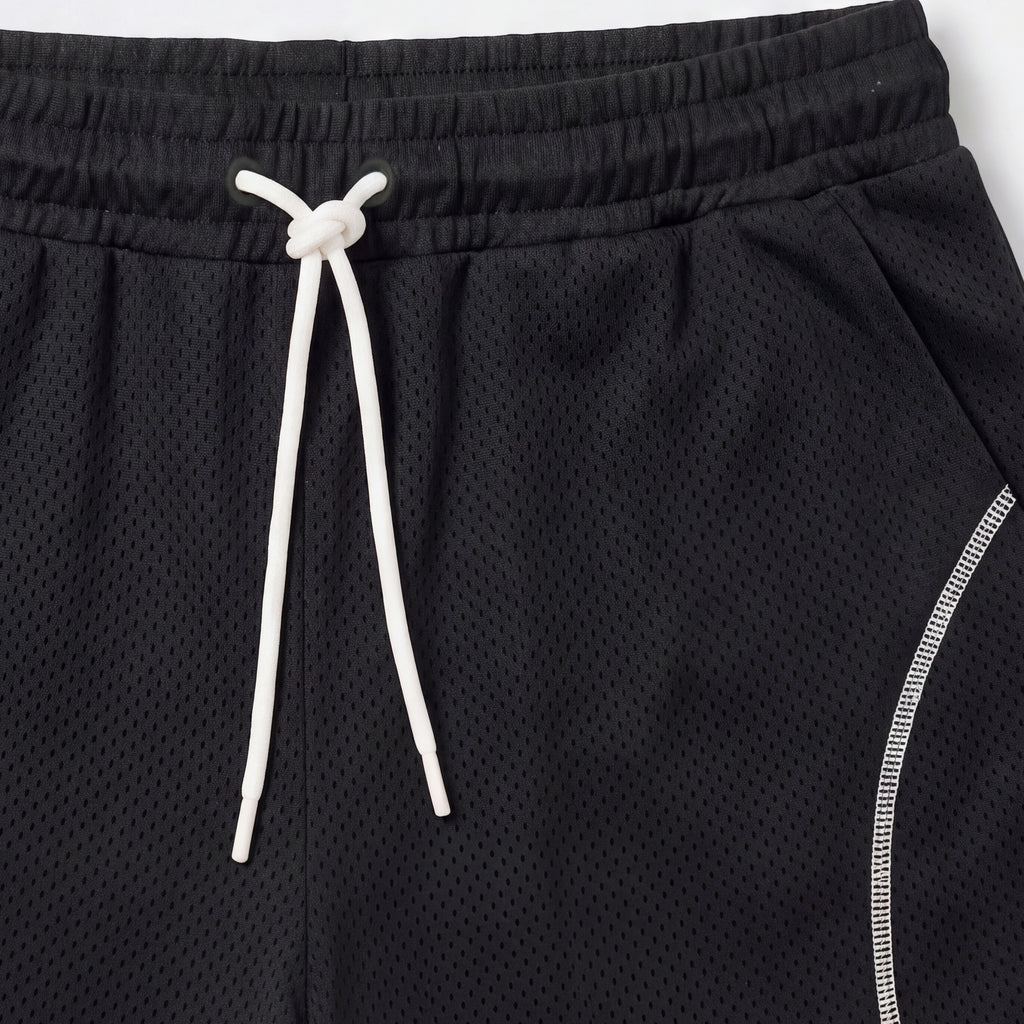 Short WhatUp Mesh Negro y Blanco