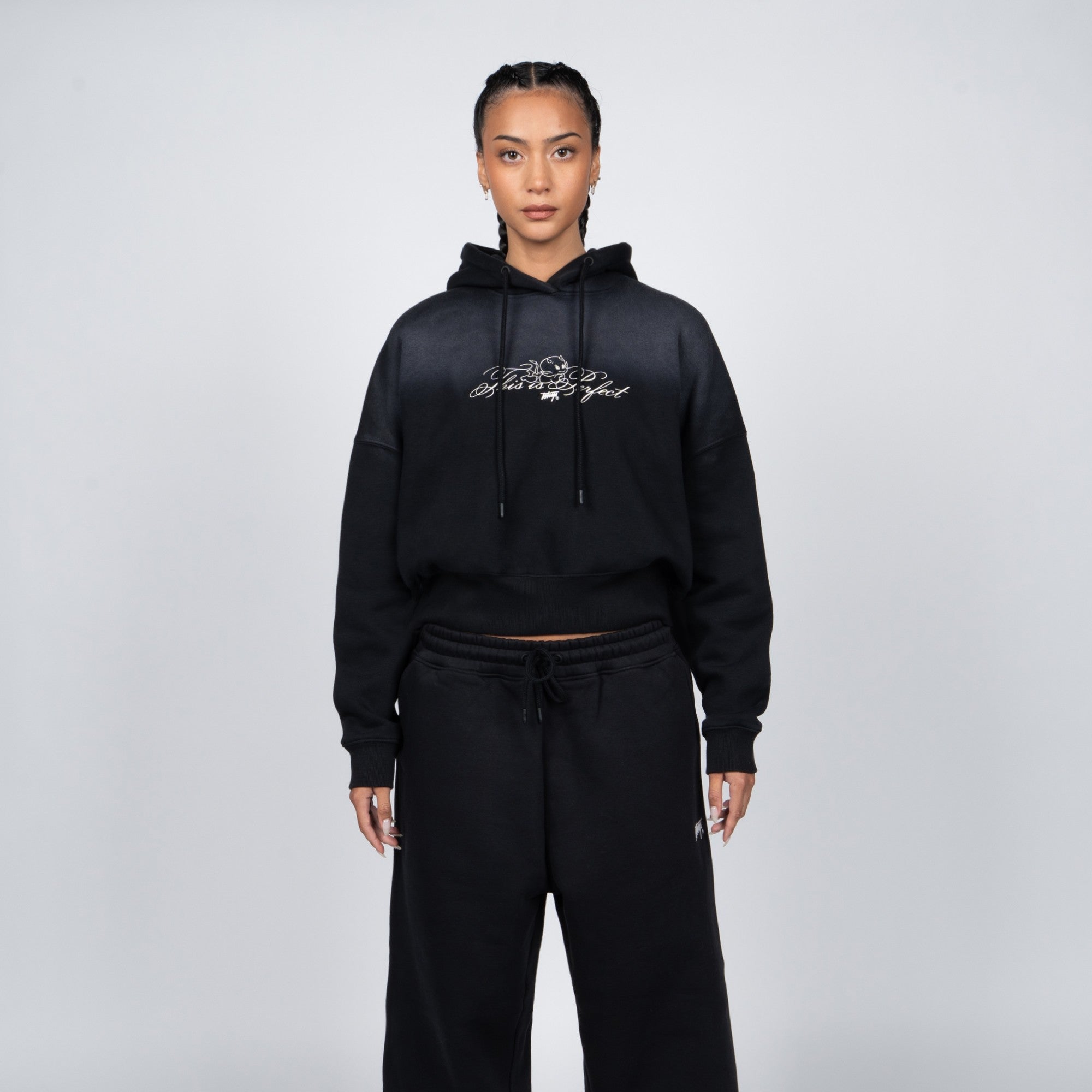 Polerón WhatUp This is Perfect Crop Whased Black