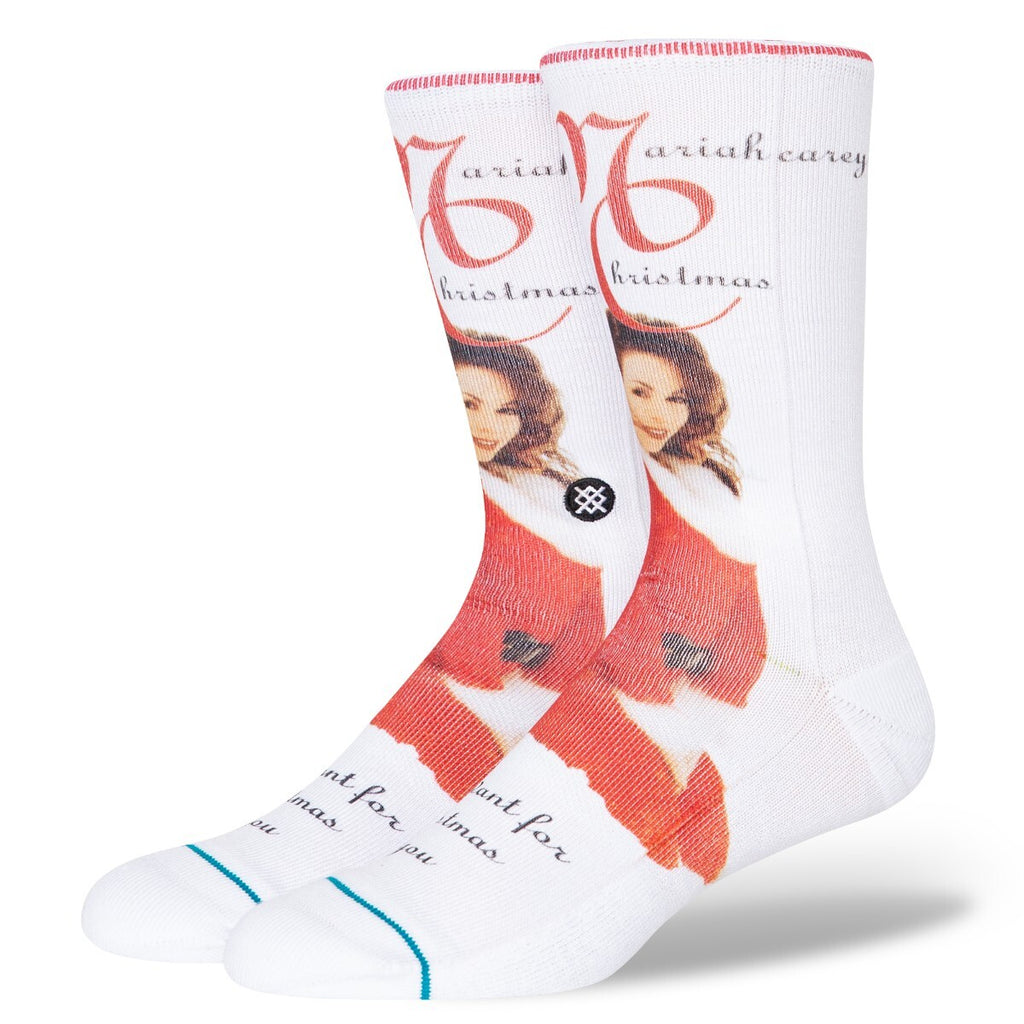 Stance Sock Men Mariah Carey Make My Wish Come True White