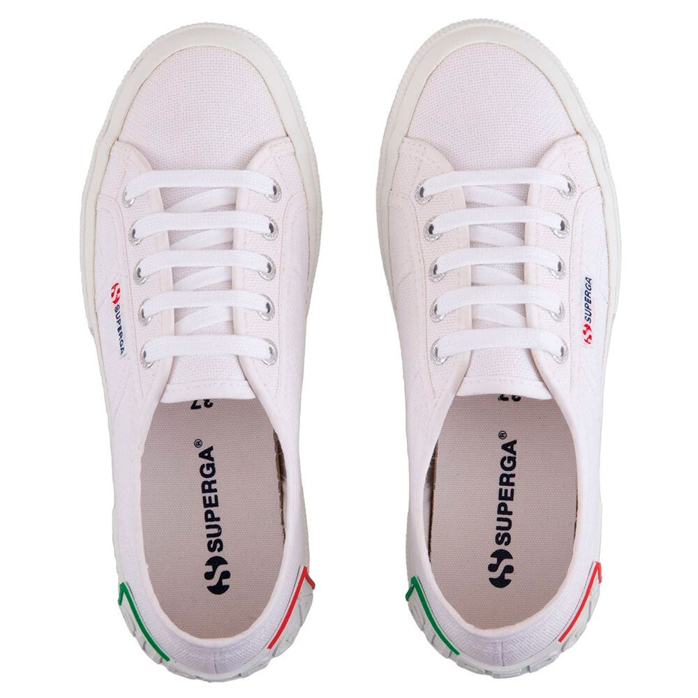 Zapatilla 2750 BIG RUBBER PATCH White Italy Flag Superga