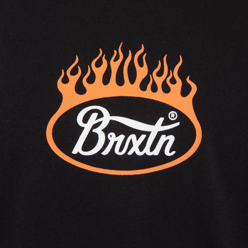 Polera Men Manga Larga Black Flames