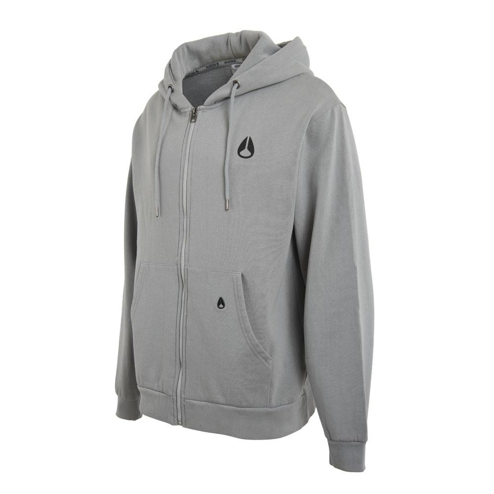 Poleron Men Full Zipper Light Grey Double Logo