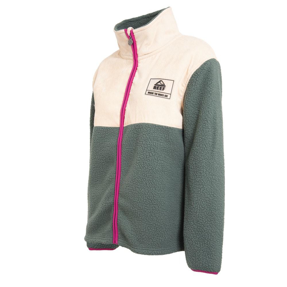 Poleron Women Sherpa Green Beige Pink