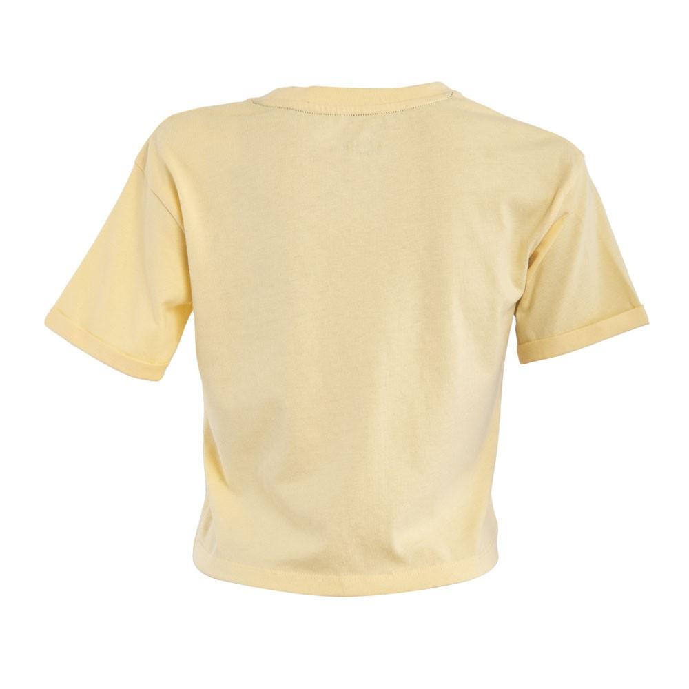 Polera Kids Crop Top Yellow Wave