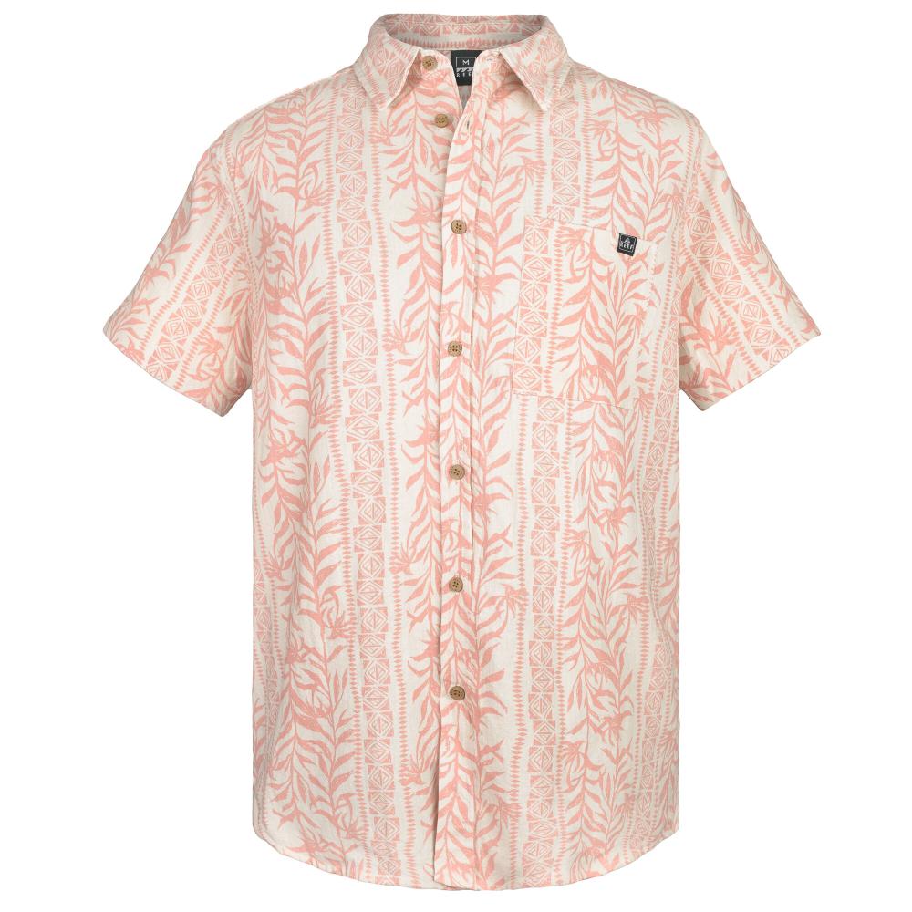 Camisas M/C Reef Hombre Naranjo Claro