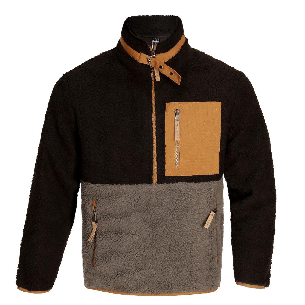 Sherpa Women Full Zipper Black Brown